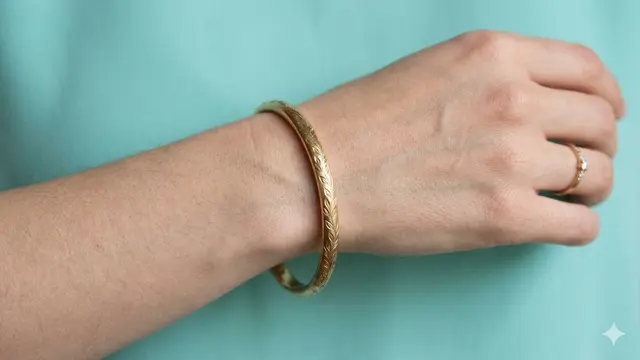 Gelang Emas Model Daun Simpel. Gemini
