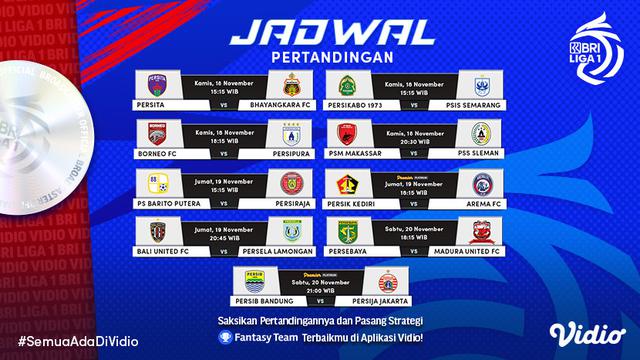 Jadwal Lengkap dan Live Streaming BRI Liga 1 2021/2022 Seri Ketiga di Vidio Pekan Ini