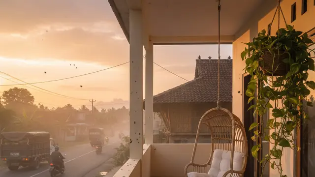 Warna Cat Teras Anti Kusam untuk Rumah Pinggir Jalan. AI