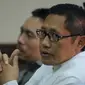 Anas Urbaningrum jelang mengikuti sidang perdana pengajuan PK kasus korupsi dan pencucian uang proyek P3SON Hambalang di Pengadilan Tipikor, Jakarta, Kamis (24/5). Sebelumnya, MA menolak kasasi yang diajukan Anas. (Liputan6.com/Helmi Fithriansyah)