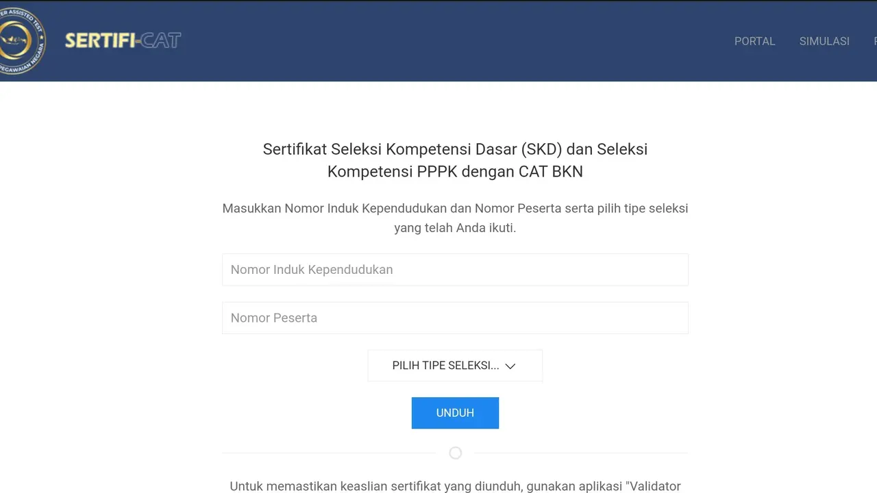 Bagi peserta SKD CPNS 2023 dan kompetensi PPPK yang ingin mengunduh SERTIFI-CAT, begini caranya