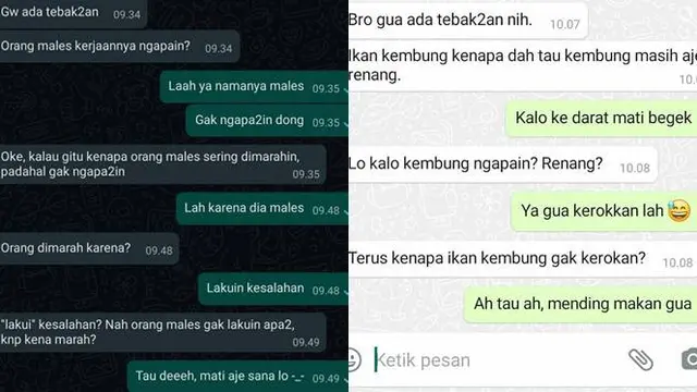 7 Chat Tebak-tebakan Kocak Ini Bikin Tepuk Jidat, Ada yang Garing - Hot ...