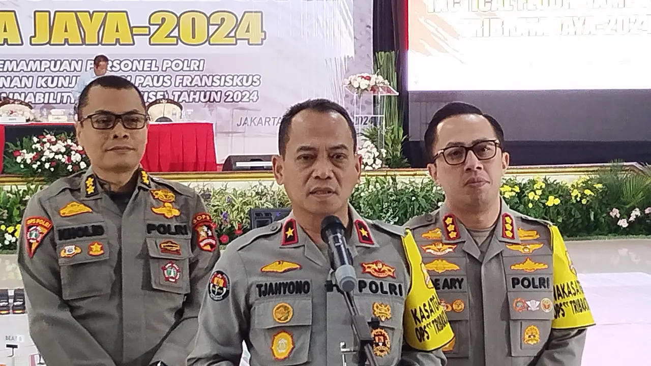Kasatgas Humas Operasi Tribrata Jaya 2024, Brigjen Pol. Tjahyono Saputro sebut  4.730 personel gabungan dikerahkan untuk mengawal kedatangan Paus Fransiskus ke Indonesia sekaligus kegiatan International Sustainability Forum atau ISF 2024.