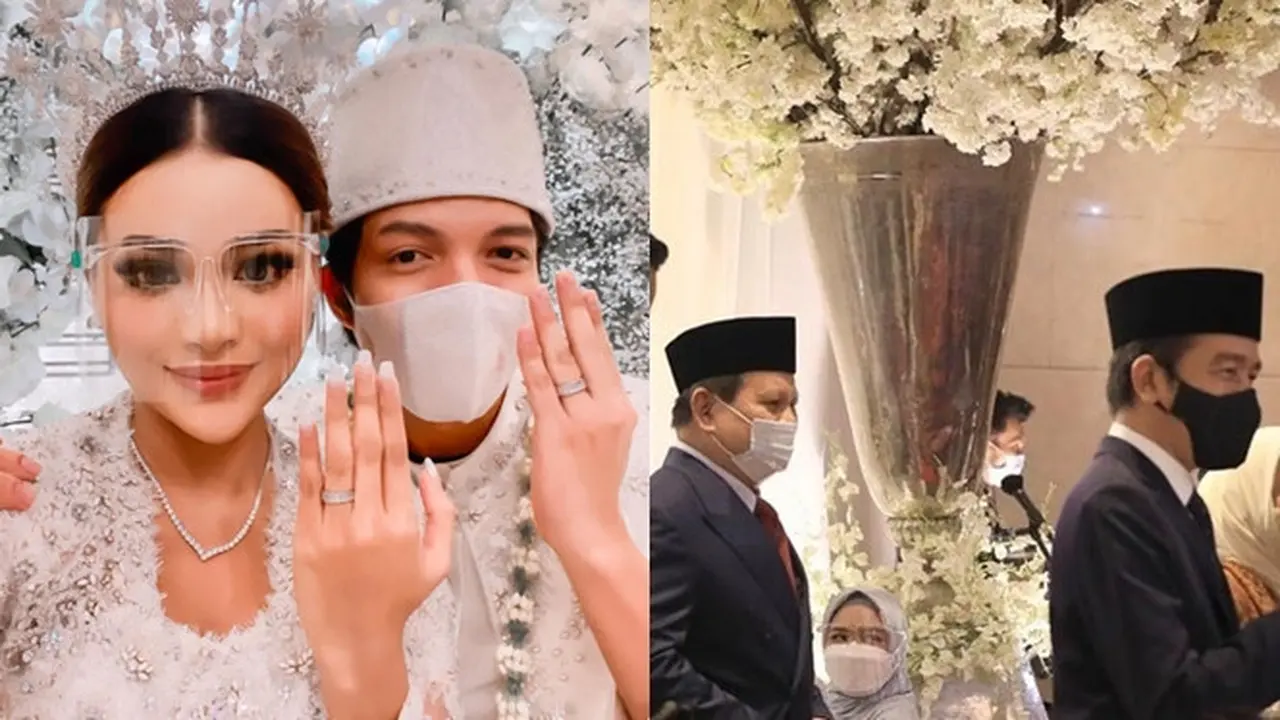 Jadi Saksi Nikah, Ini Potret Jokowi dan Prabowo di Akad Nikah Atta Aurel
