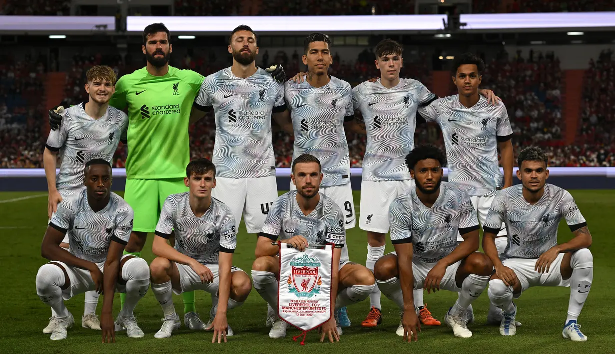 Sementara Liverpool masih menyimpan para pemain terbaiknya di babak pertama dengan menurunkan sebagian besar pemain lapis kedua sebagai starter. Tak ada Mohamed Salah dalam susunan starter The Reds. (AFP/Manan Vatsyayana)