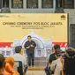 Peresmian Pos Bloc Jakarta dilakukan di area Great Hall pada hari Minggu (10/10/2021) dihadiri oleh Menteri Badan Usaha Milik Negara, Erick Thohir yang sekaligus pula
menyampaikan kata sambutan. (Pos Indonesia / Credit Foto:
Imelda K Lase dan Baladika B Anggakara)