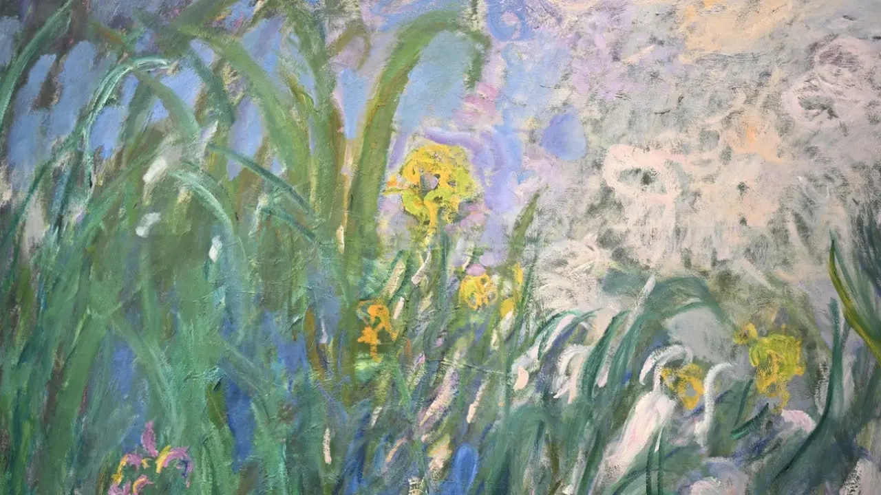 Lukisan "Iris, 1924-1925" oleh Claude Monet