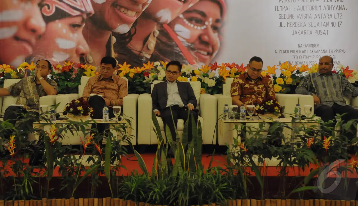 Tedjo mengatakan, kebijakan Presiden Jokowi tentang keterbukaan bagi jurnalis asing di Papua merupakan kebijakan strategis yang bisa menimbulkan citra positif bagi Indonesia di mata dunia, Jakarta, Selasa (26/5/2015). (Liputan6.com/Andrian M Tunay)