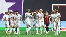 Di atas kertas, perjuangan Sanfrecce di lima pekan terakhir lebih berat, karena harus melakoni tiga
laga tandang. (Dok. J.League)