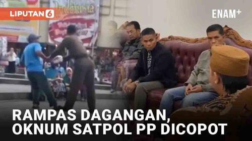 VIDEO: Viral Rampas Barang Pedagang, Oknum Satpol PP Bukittinggi Dicopot