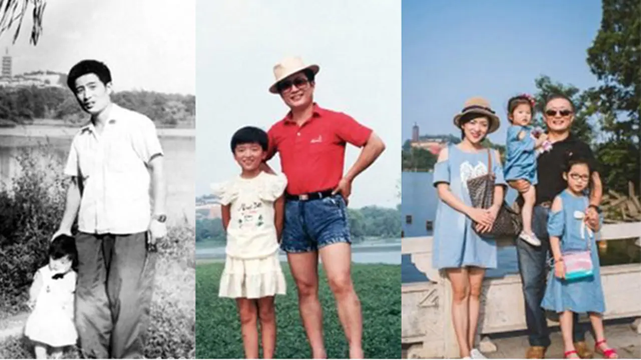 Mengharukan, Ayah Anak Ini Foto Bareng Tiap Tahun Selama 35 Tahun