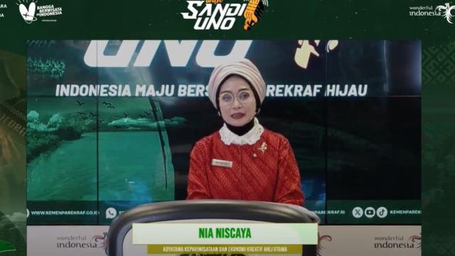 Adyatama Kepariwisataan dan Ekonomi Kreatif Ahli Utama Kemenparekraf Nia Niscaya dalam Weekly Press Briefing, Senin, 15 Juli 2024.