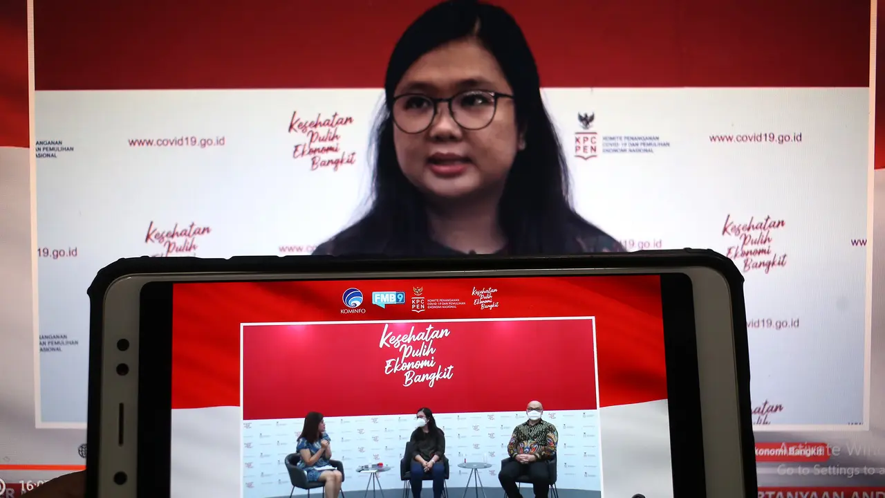 Dialog Produktif secara daring ‘Optimisme Masyarakat terhadap 3T (Tracing, Testing, Treatment) di Media Center Komite Penanganan COVID-19 dan Pemulihan Ekonomi Nasional, Kamis (12/11/2020).