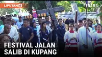 Ribuan Umat Membawa Salib dari Bahan Bekas Mengelilingi Kota Maknai Kisah Sengsara Yesus Kristus