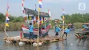 Kegiatan pesta nelayan atau nadran yang berjalan selama tiga hari dengan acara bazar, pagelaran wayang kulit dan kegiatan seni budaya lainnya. (merdeka.com/Imam Buhori)