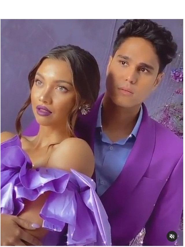 Serba Ungu, Ini 7 Gaya Pemotretan Angela Gilsha dan Mischa Chandrawinata