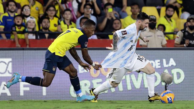 Foto: Lionel Messi Dkk Gagal Menang, Argentina Ditahan Imbang Ekuador 1-1