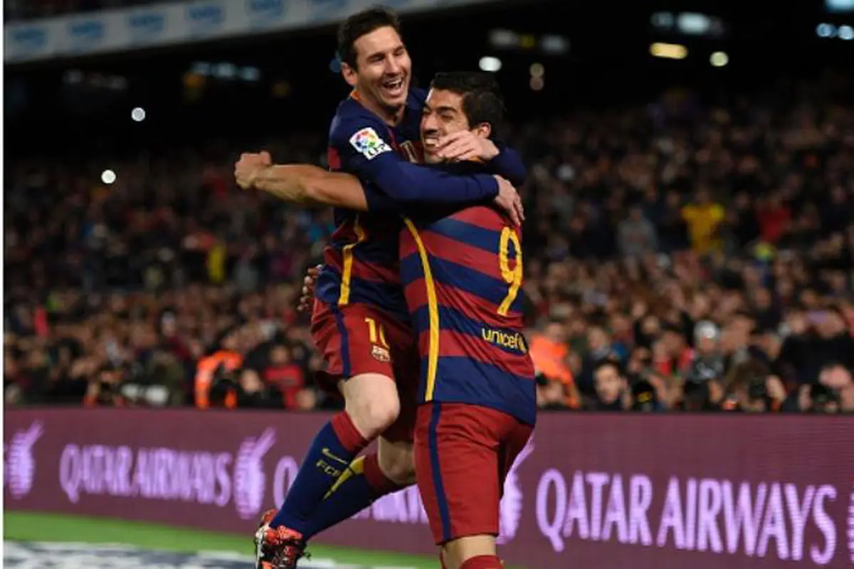 Lionel Messi dan Luis Suarez