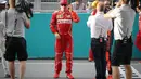 Pebalapa Ferrari, Kimi Raikkonen menempati posisi kelima klasemen semetara pebalap F1 dengan torehan 148 poin. (AP/Vincent Thian)