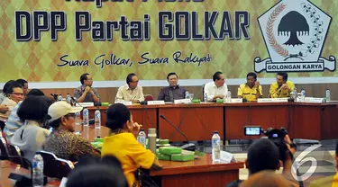 Rapat Pleno Partai Golkar kembali dilanjutkan di DPP Partai Golkar, Jakarta, Selasa (25/11/2014). (Liputan6.com/Johan Tallo) 