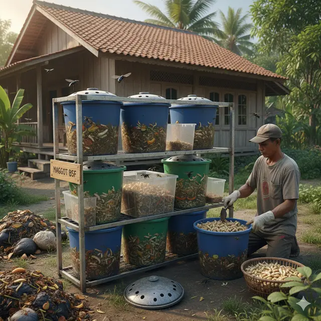Model Ternak Hemat Lahan 1x1 Meter di Desa