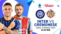 Live streaming Inter vs Cremonese eksklusif di Vidio. (dok. vidio.com)