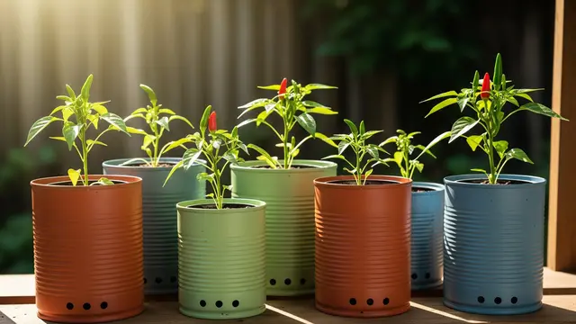 Kaleng Bekas sebagai Pot Hidroponik Mini