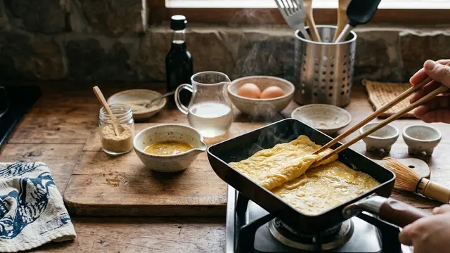Ilustrasi resep tamagoyaki