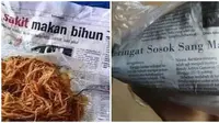 6 Potret Koran untuk Bungkus Makanan Ini Tulisannya Bikin Lapar Jadi Hilang