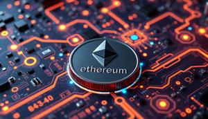 Aset digital kripto Ethereum (ETH). (Foto by AI)