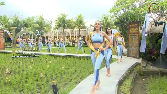 Potret Kontestan Miss Grand International 2022 di Kompetisi Baju Olahraga Rancangan Didiet Maulana