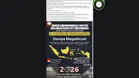 Viral Prediksi Gempa Megathrust akan Terjadi di Seluruh Indonesia pada 2026, Simak Penjelasan BMKG