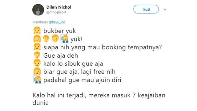 Cuitan kocak (Sumber: Twitter/mhderisokt)