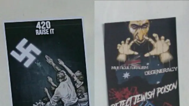 Poster yang mengandung konten Nazi, Adolf Hitler, atau anti-Semit di Australia (supplied via ABC Australia)