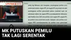Mahkamah Konstitusi RI memutuskan untuk memisahkan pelaksanaan pemilihan umum nasional dan daerah mulai 2029. MK menilai pemilu serentak membuat masyarakat jenuh dan tidak fokus.