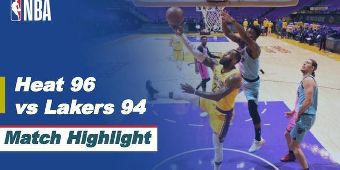 VIDEO: Highlights NBA, LA Lakers Kalah Tipis atas Miami Heat 94-96