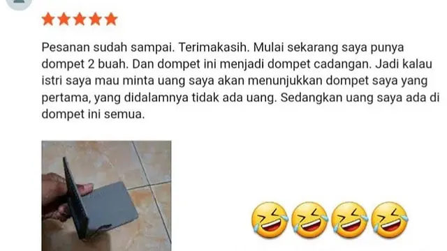 Bikin Ngakak Geli, Begini Komentar Kocak Pembeli Saat Kasih Bintang 5