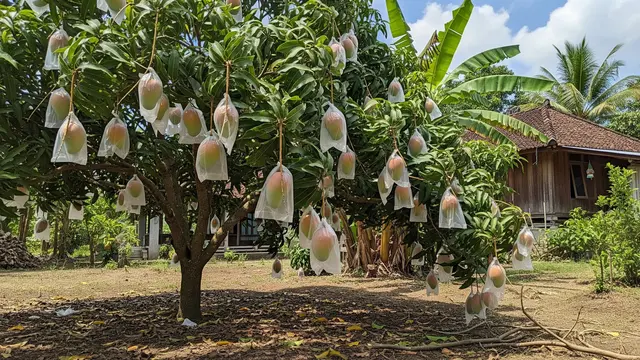 Kapan Waktu Tepat Membungkus Buah Mangga agar Tidak Rontok? Ini 4 Panduannya
