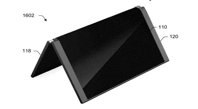 Paten desain konsep lipat Surface Phone. (Sumber: The Next Web)