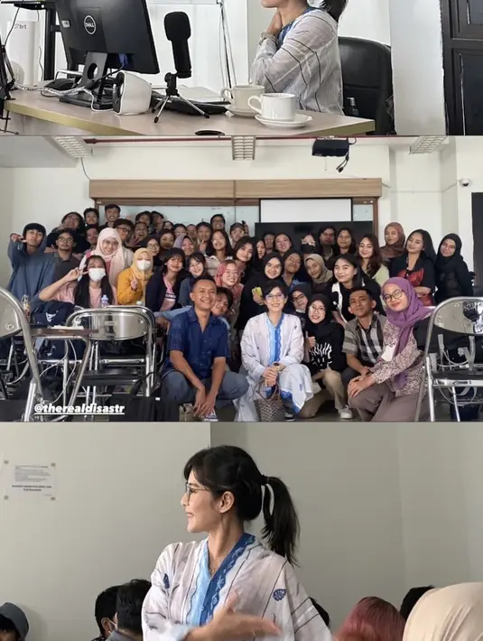 Dalam foto yang tersebar, Dian mengenakan kebaya panjang warna putih dengan garis biru. Kebaya modern tersebut dari brand Sejauh Mata Memandang seharga Rp1,5 jutaan. Credit: @faiqkenzie2