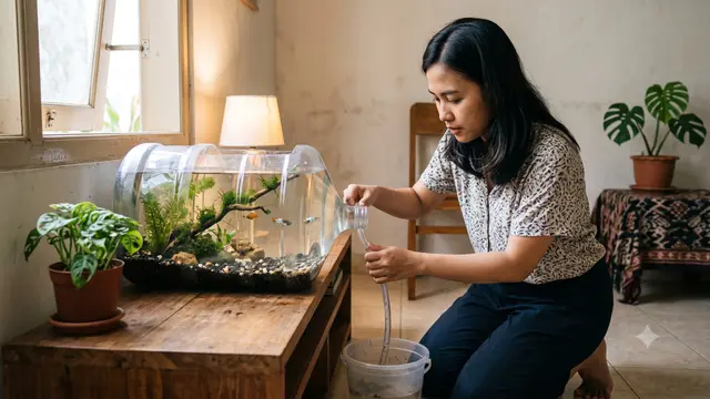 Membuat Kolam Mini Galon Bekas Tanpa Aerator