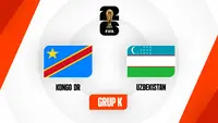 Ilustrasi Kongo vs Uzbekistan di Piala Dunia 2026. (Dok. Multimedia KLY)