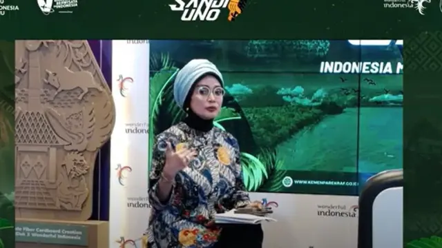 Adyatama Kepariwisataan dan Ekonomi Kreatif Ahli Utama Kemenparekraf Nia Niscaya dalam Weekly Press Briefing, Senin, 20 Juli 2024.