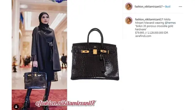 5 Koleksi Tas Mewah Nikita Mirzani, Ada yang Rp 1 Miliar