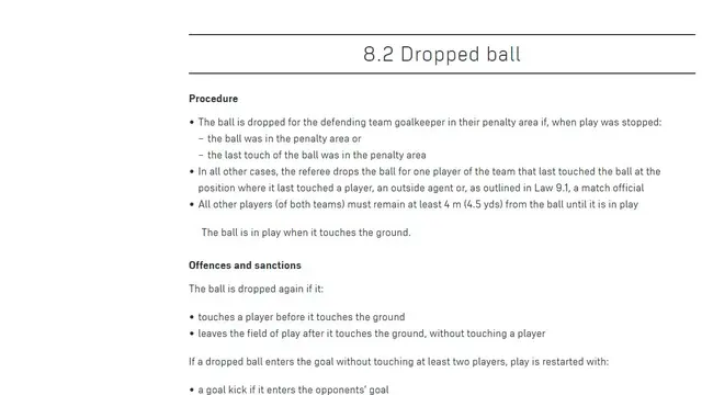 Law of The Game bola fair play