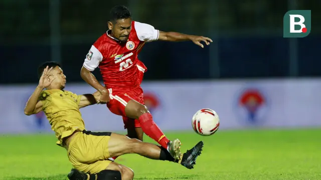 FOTO: Persija Jakarta Tertinggal 0-1 dari Bhayangkara Solo FC di Babak Pertama - TM Ichsan; Ramdani Lestaluhu