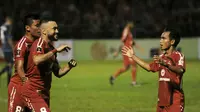 Tiga pemain Semen Padang, yakni Marcel Sacramento, Riko Simanjuntak, dan Irsyad Maulana diwaspadai Arema. (Bola.com/Iwan Setiawan)