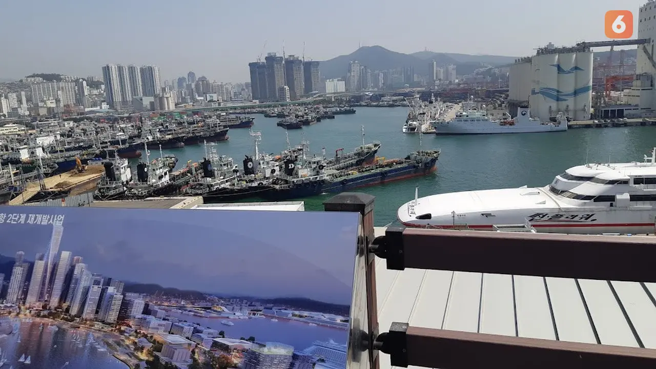 Lokasi World Expo 2030 di North Port Area, Busan, Korea Selatan yang sedang dalam pembangunan. (Liputan6.com/Tanti Yulianingsih)