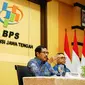 Pj Gubernur Jawa Tengah, Nana Sudjana di Kantor BPS Jateng, Senin, 1 Juli 2024.