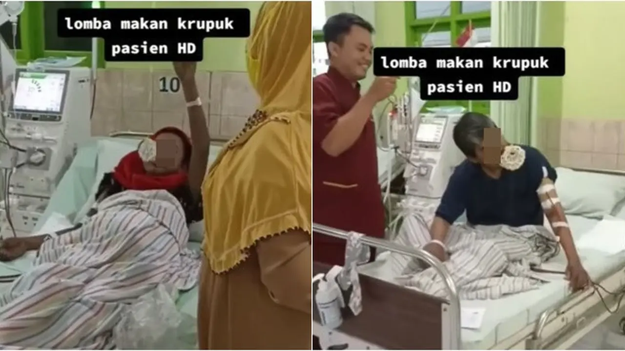 Viral Pasien RS Lomba Makan Kerupuk Sambil Berbaring, Tuai Pro Kontra Warganet